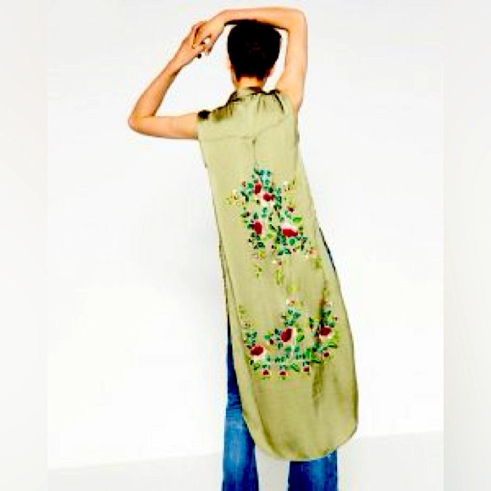 Zara embroidered top